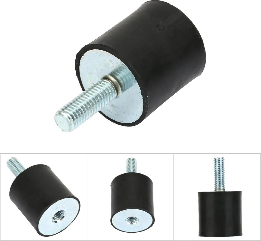 4 Pezzi Silentblock M8 VD30*30 - Supporti Antivibranti Gomma per Auto e Barca - 5