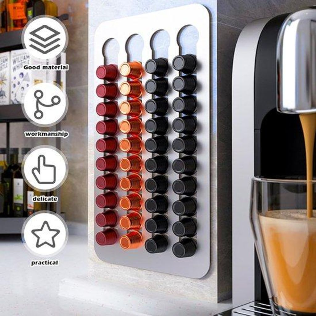 Kaffee-Kapsel-Halterung aus Kunststoff für 40 Stück
