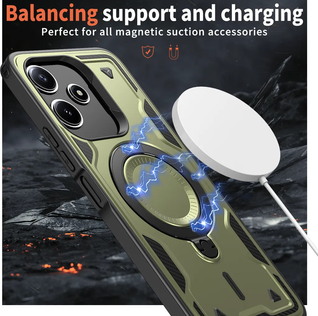 LeYi Cover per Sasung Galaxy A51 4G con [2 pezzi] in vetro teperato anello di supporto, doppio