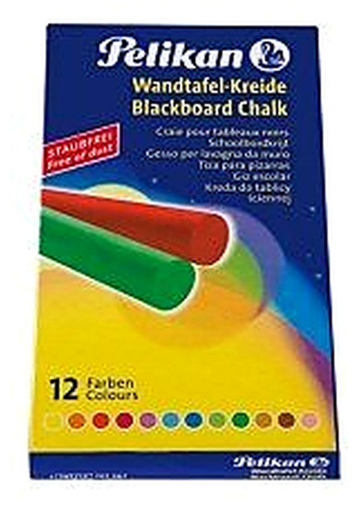 Pelikan Wandtafelkreide 745/12-farbig 12er Kartonetui