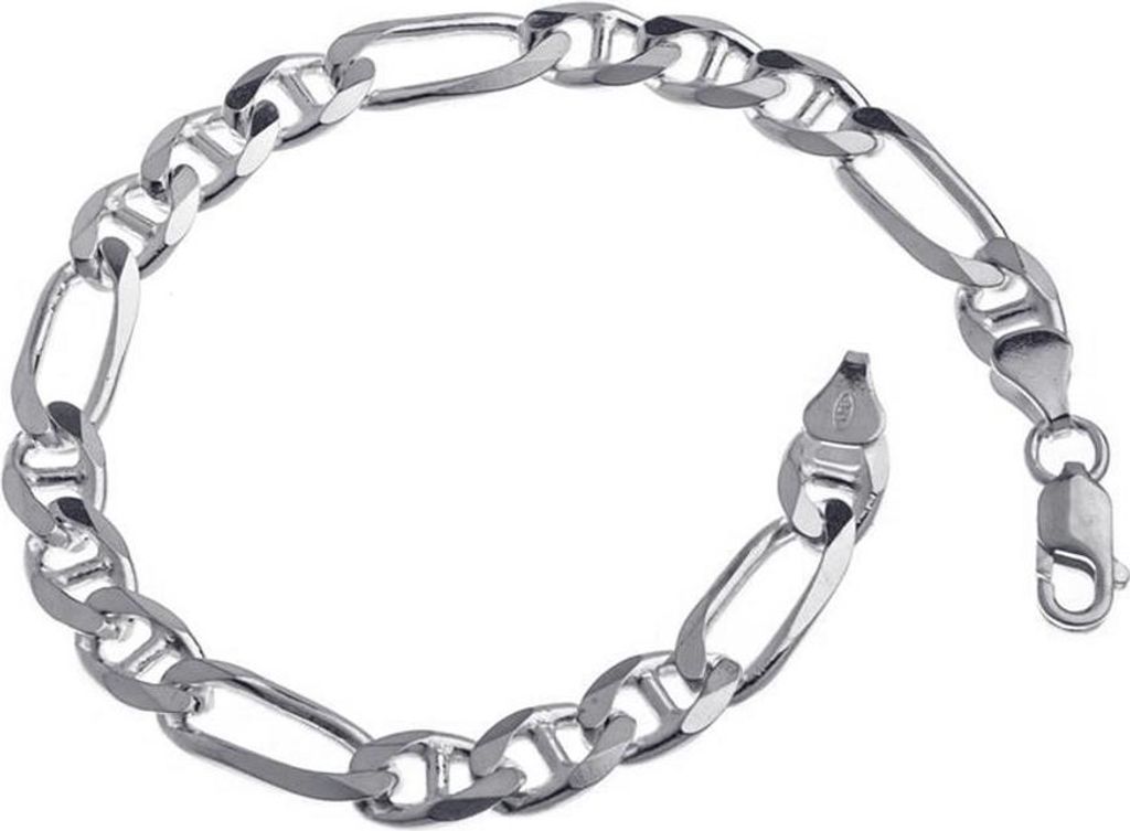 SILBERKETTEN STORE Figaruccikette Armband 7,5mm - 925 Silber, Länge wählbar von 16-25cm - 23cm