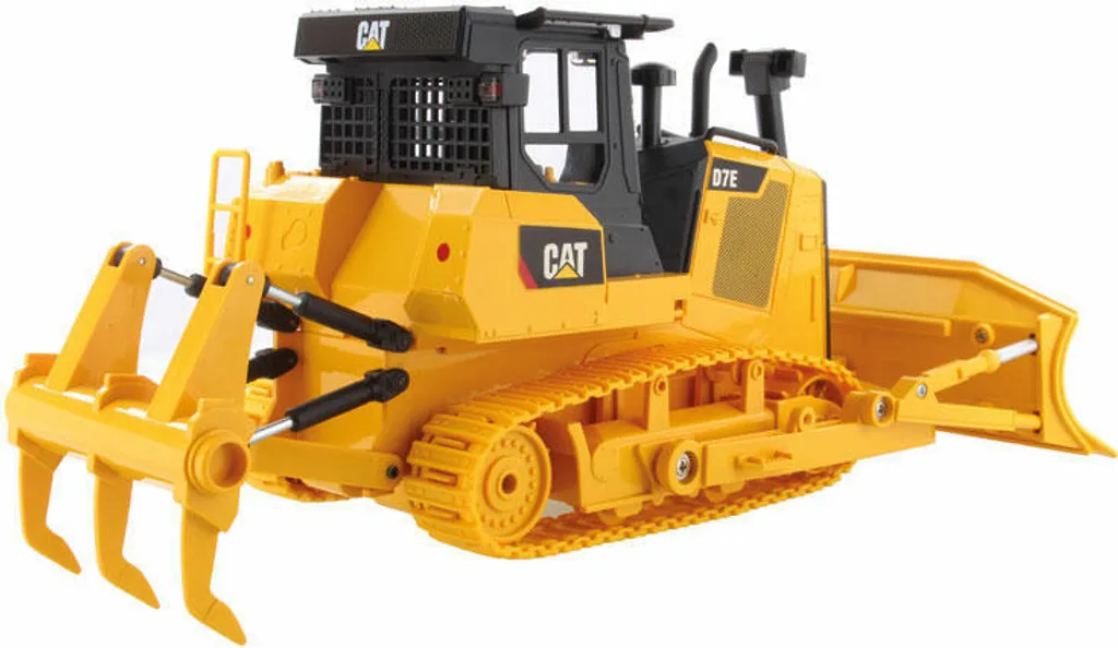 Bulldozer RC CAT D7E Carrera avec Lame Mobile et Sons Réalistes 1:24 - 18