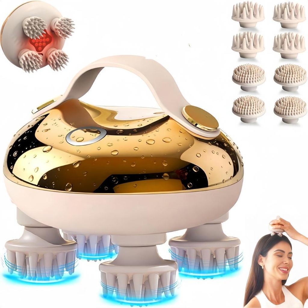 Elektrisches Kopfmassagegerät mit 8 Massageköpfen – IPX7 Produktbild 
