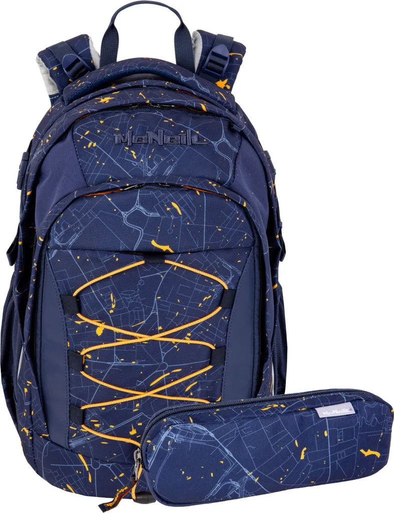 McNeill sac d'école Luca School Backpack Splash bleu marine ergonomique - 10