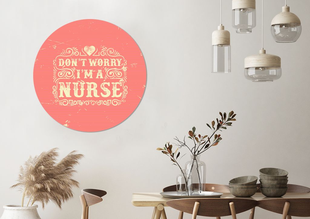 MuchoWow - Wand-Kreis - Wohnzimmer - Bild - Runde - Wanddeko - Dibond - Kunstdrucke