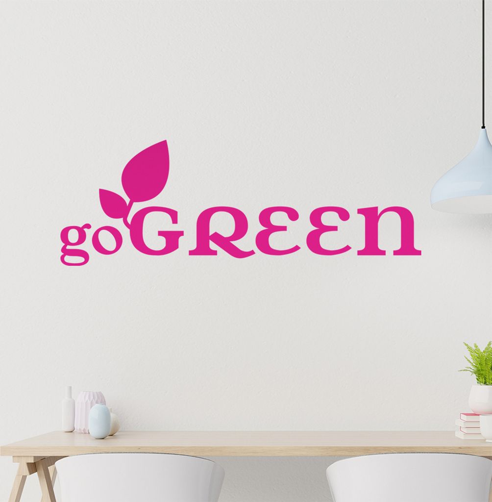 gogreen Wandtattoo in 6 Größen - Wandaufkleber Wall Sticker - Dekoration, Küche, Wohnzimmer, Schlafzimmer, Badezimmer