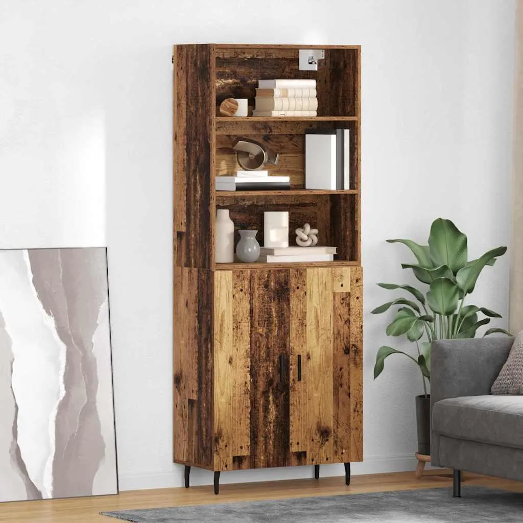 Vetrina Alta vidaXL 180 cm Legno e Vetro - Offerta Credenza Altholz