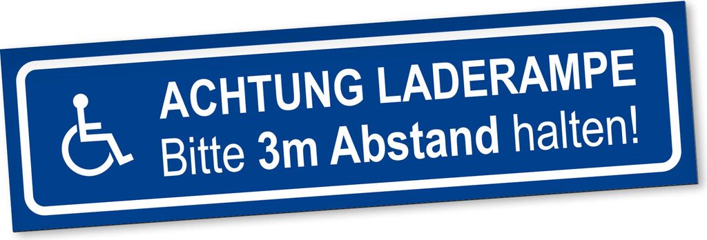 PantherPixel Achtung Laderampe Magnetschild Auto 3m Abstand halten Magnetfolie Geschenkidee 60 x 16 cm REFLEKTIEREND