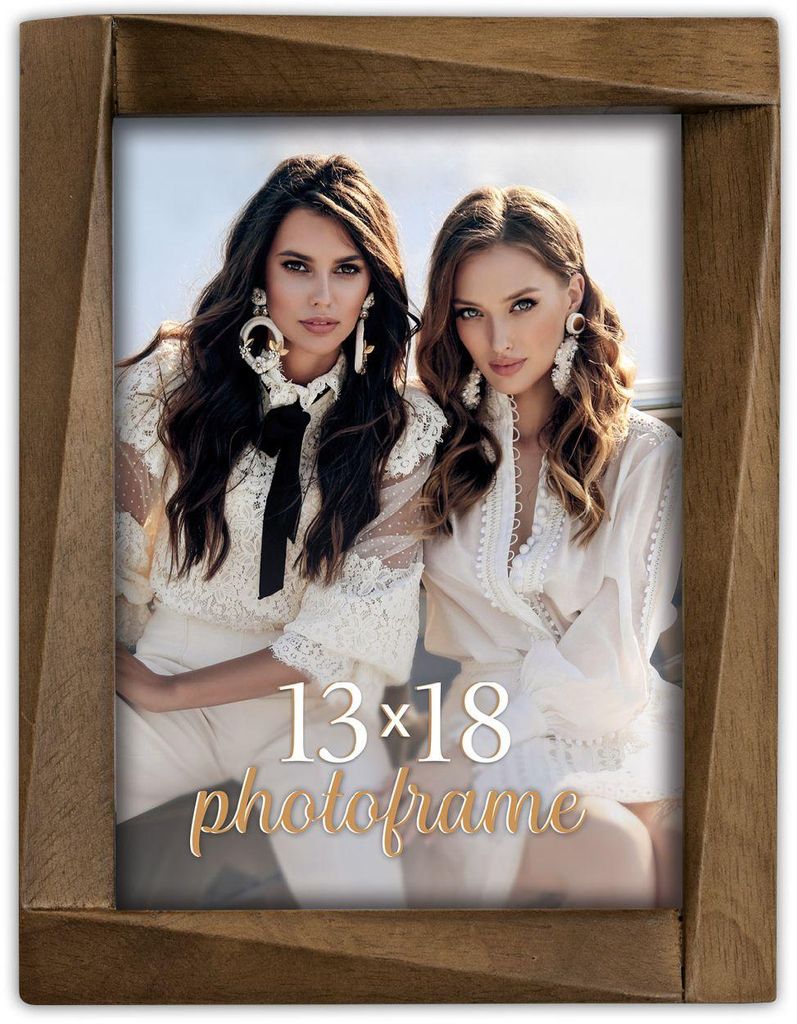 ZEP Fotorahmen Flers Braun 10x15 cm Holz Bilderrahmen mit Klarglas