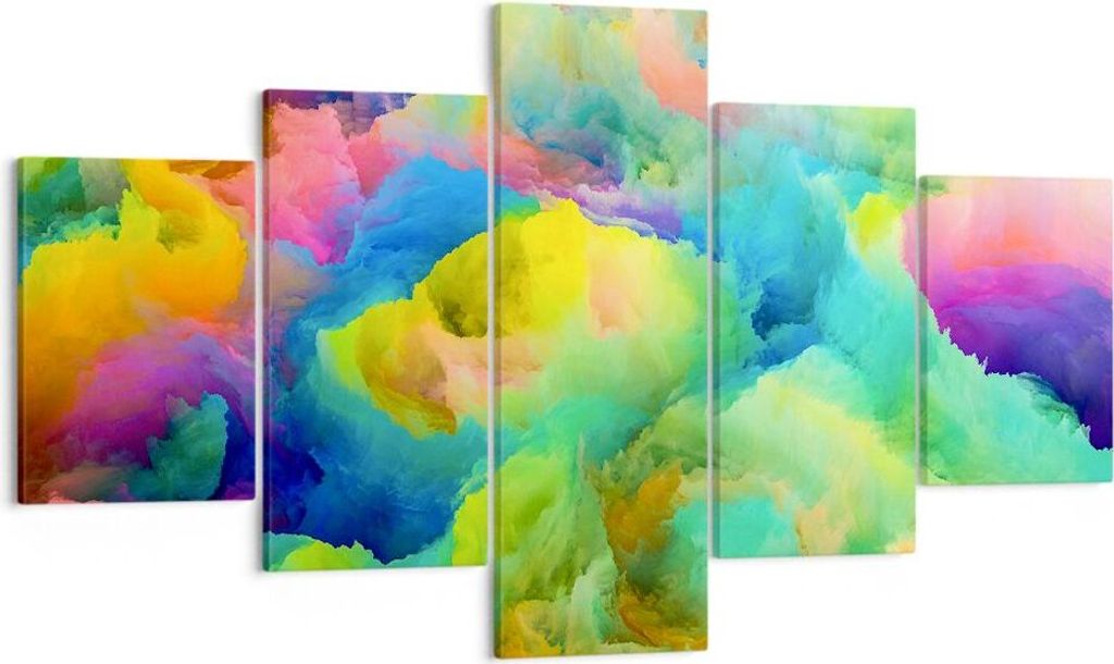 Bild auf Leinwand - Leinwandbild - Abstraktion modern - 125x70cm - Wand Bild - Wanddeko - Leinwanddruck - Bilder - Kunstdruck - Wanddekoration - Le...