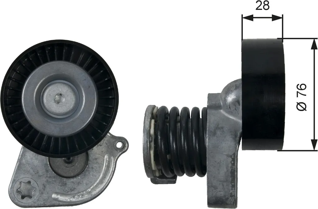 Galet Tendeur Gates T39207 pour Mercedes Classe C E SLK et Sprinter W906
