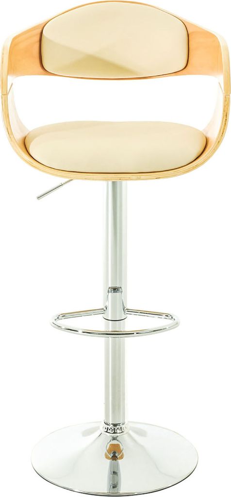 2er Set Barhocker HLO-CP235 Kunstleder natura/creme