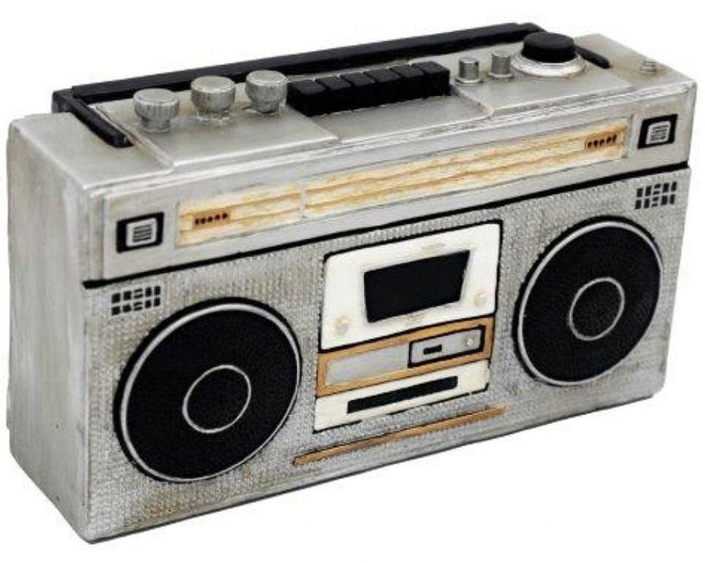Vintage Boom Box Spardose als Geschenk 20cm