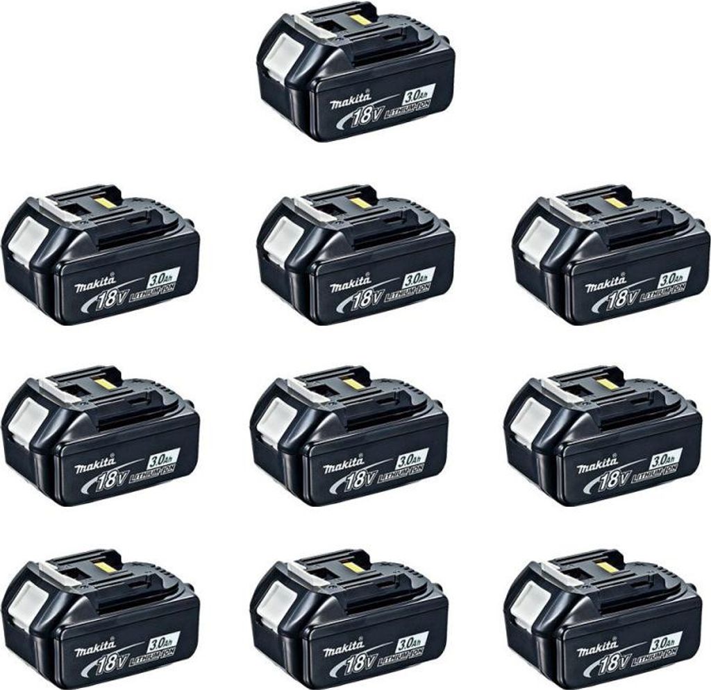 Makita Batterie Set 10x BL 1830 B 18 V 3,0 Ah / 3000 mAh Image du produit 