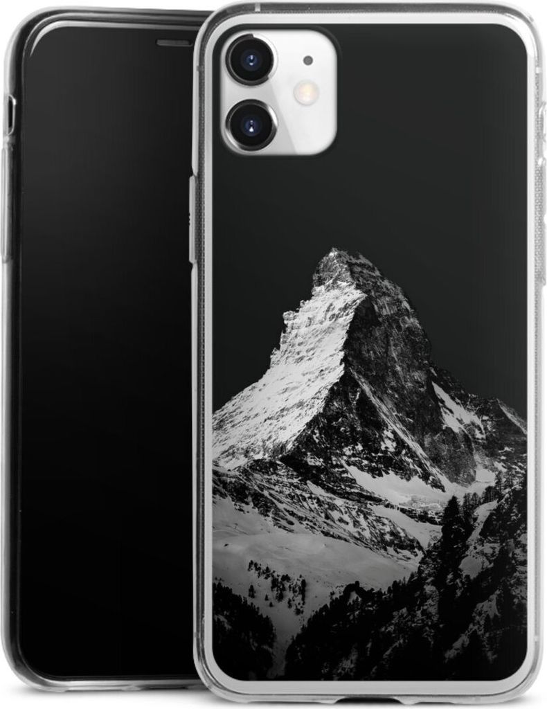 DeinDesign Slim Hülle für Apple iPhone 11 Silikon Case Ultra Dünn Handyhülle Alpspitze Berg Schnee