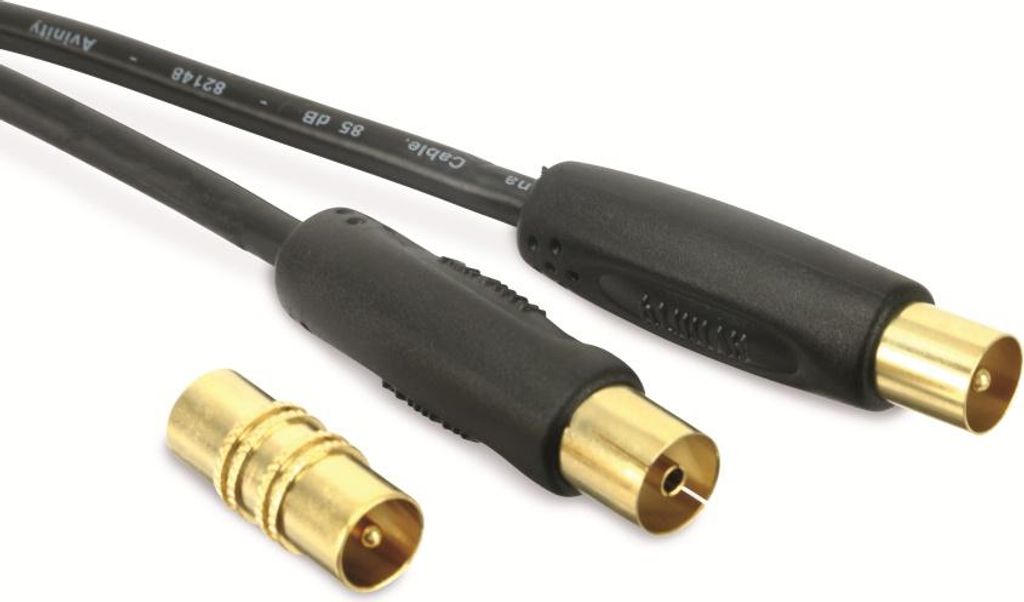 AVINITY Antennenanschlusskabel mit Koaxadapter, 85 dB, 1,5 m