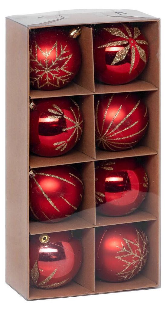 Christbaumkugeln "Colorama de Noël" 8er-Set aus recyceltem Produktbild 