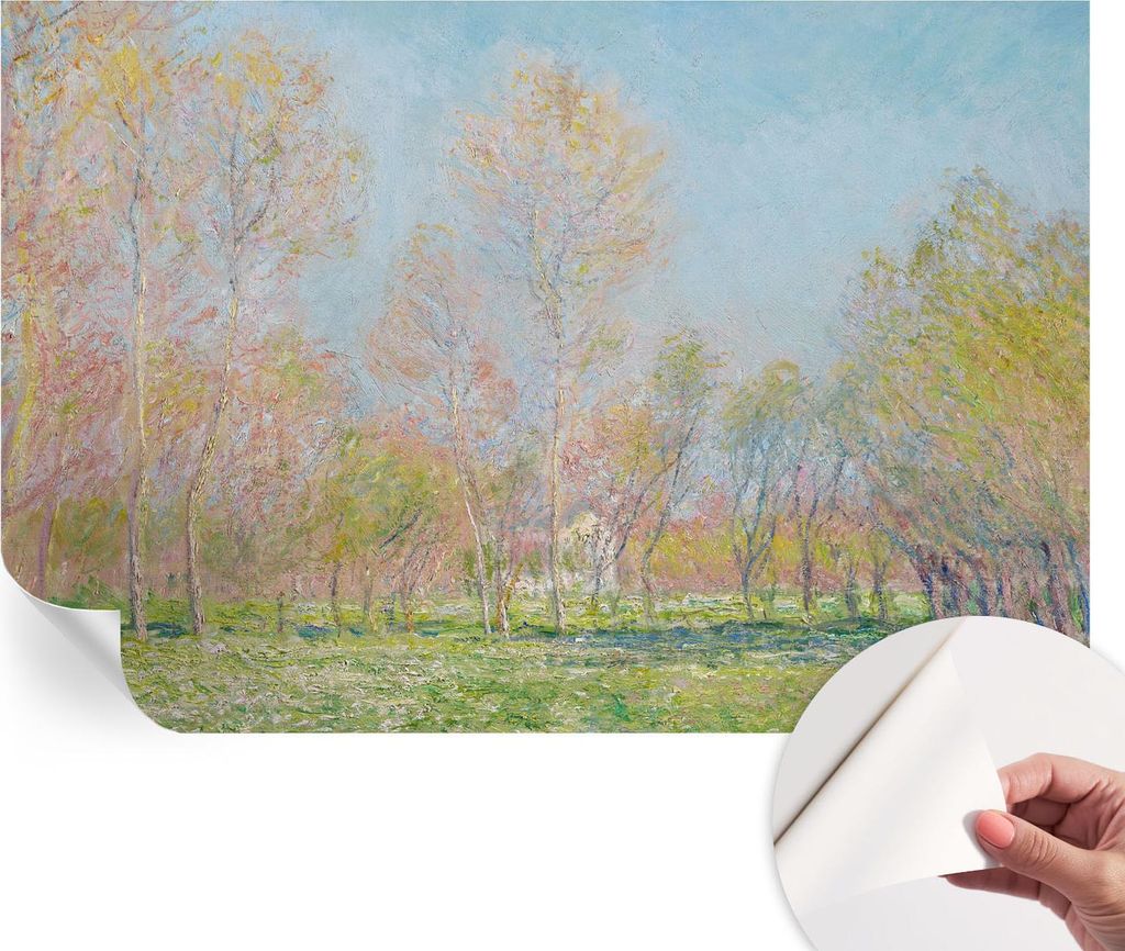Selbstklebende Wandtapete - Dekorative Tapete für Wohnzimmer - Klebefolie für Wandbilder - Tapetenfolie für Wanddekoration - 104x70 cm - Spring ...