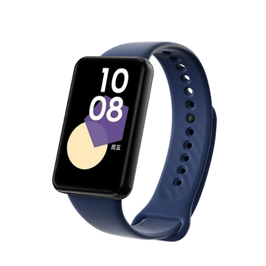 INF Einfarbiges Silikonarmband für Honor Band 9 Blau Produktbild 