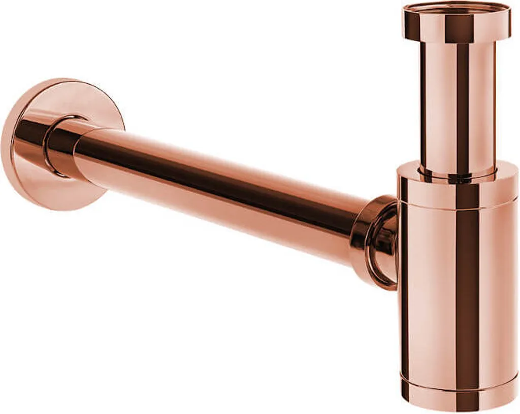 Sifone Lavabo Laveo Pola Oro Rosa CKS 861D - Eleganza Metallo 1 1/4"