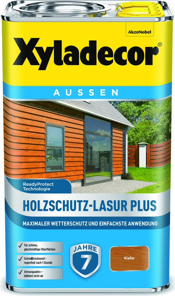 Xyladecor Holzschutz-Lasur Plus, Kiefer, 2,5 l