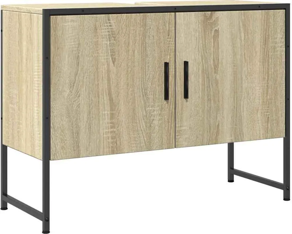 vidaXL Armoire sous lavabo chêne Sonoma 80x33x60 cm en bois composite