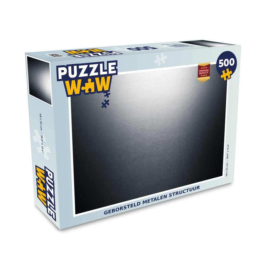 MuchoWow Puzzle 500 Teile Metalldruck - Linie - Grau - 500 Teile - Kinder - Selberbauen - Puzzlespiele