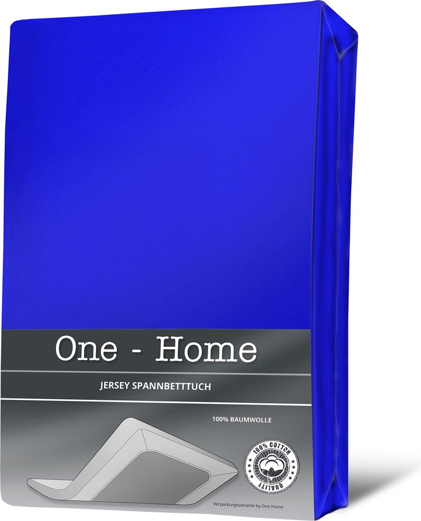 Jersey Spannbettlaken Spannbetttuch Baumwolle 90x200 140x200 180x200 & Topper..., Größe:120 - 130 x 200 cm, Farbe:Royalblau