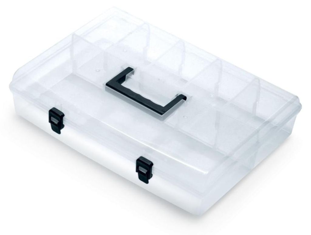 Příborová Krabička S Rukojetí Prozračná 400/298/85Mm Obrázek produktu 