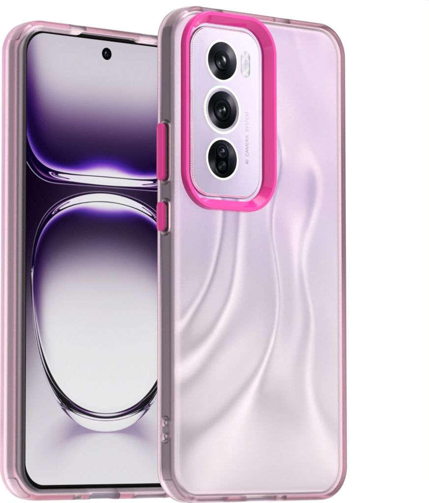 Handyhülle für Oppo Reno12 Pro Schlank Durchscheinend Matt Stoßfest Schutzhülle Rot