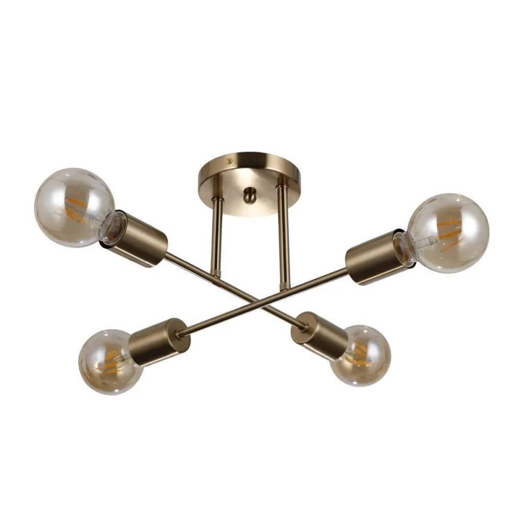 Lampada da Soffitto Italux FORMIO PND-4052-4-HBR | Design Vintage Gold