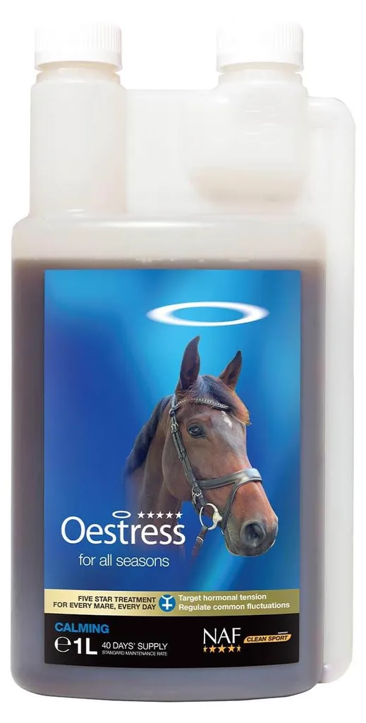 NAF Oestress Liquid 1 L Aliment Complémentaire pour Juments Difficiles