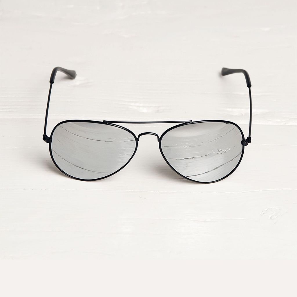 Pilotenbrille - Sonnenbrille - M - silber verspiegelt 01