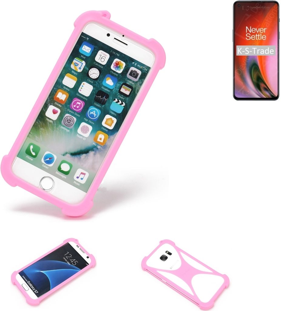 K-S-Trade Handy Hülle kompatibel mit OnePlus Nord 2 5G Schutz Hülle Bumper Silikon Schutz Hülle Cover Case Silikoncase Silikonbumper TPU Softcase