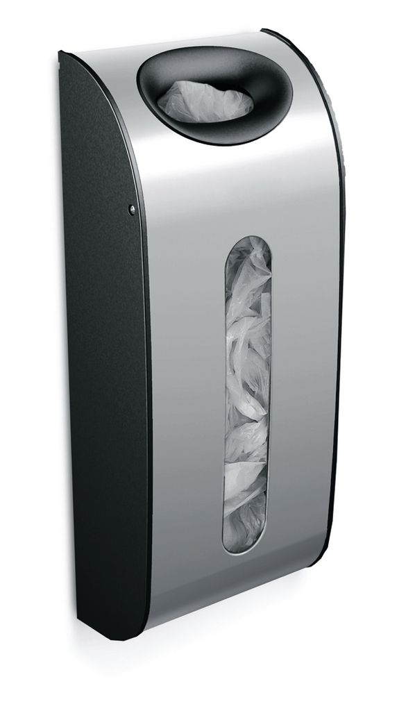 simplehuman Einkaufstütenhalter mit Wandhalterung, Edelstahl - 5,7x5,7x36 cm; KT1166