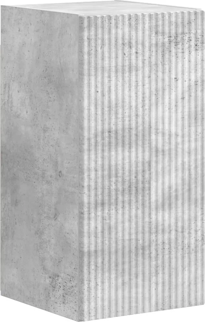 Unité murale TV gain de place gris béton pour grand écran LED - 7