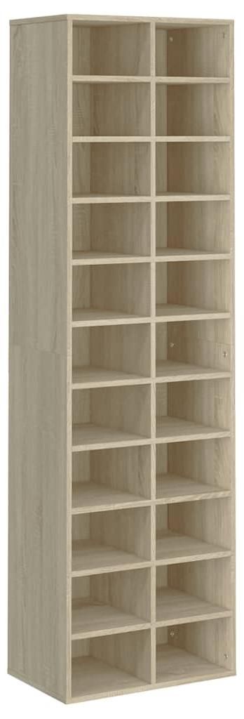 vidaXL Botník Sonoma dub 54x34x183 cm výrobek z odvozeného Obrázek produktu 