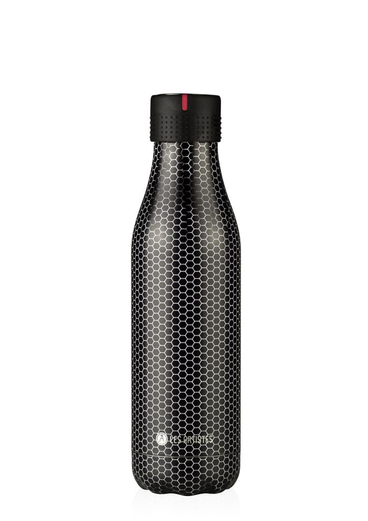 Les Artistes Trinkflasche Urban Metall Schwarz onesize