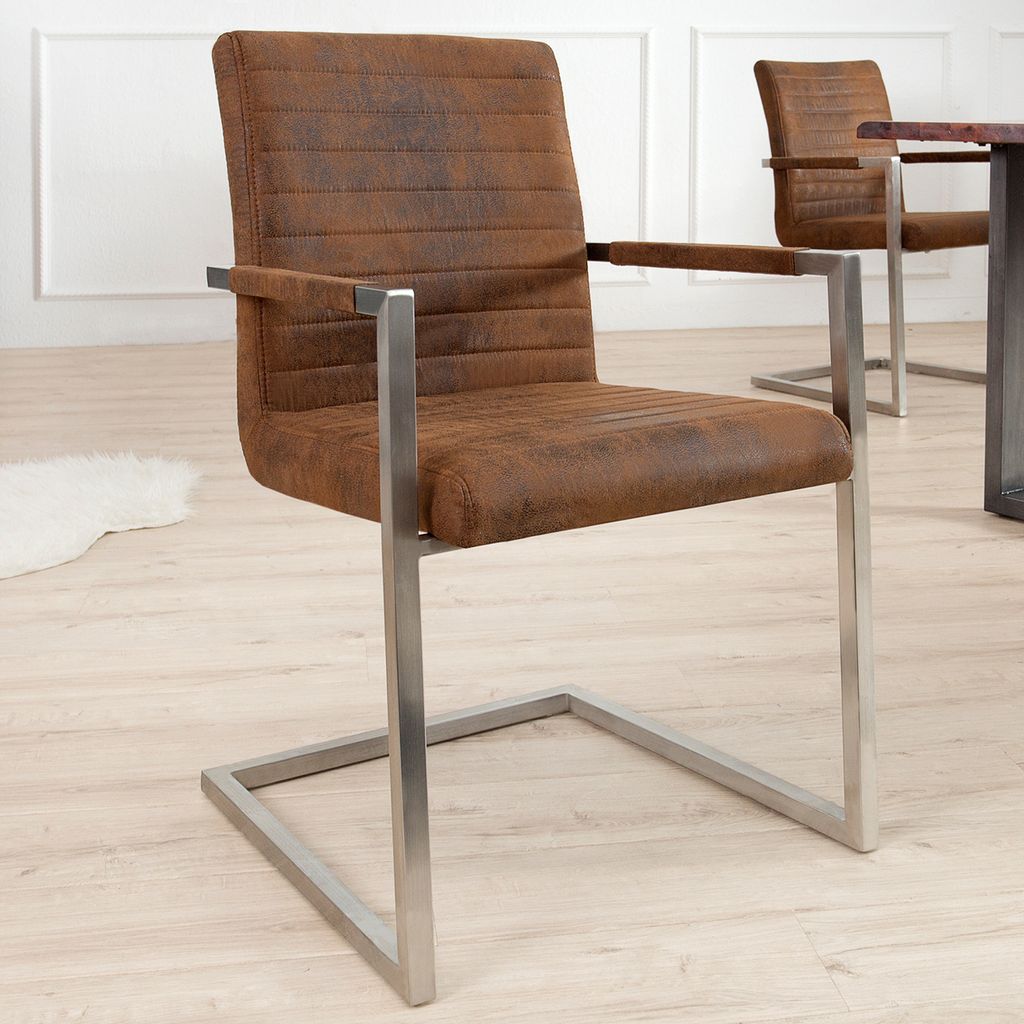 riess-ambiente Industrial Freischwinger Stuhl LOFT vintage Produktbild
