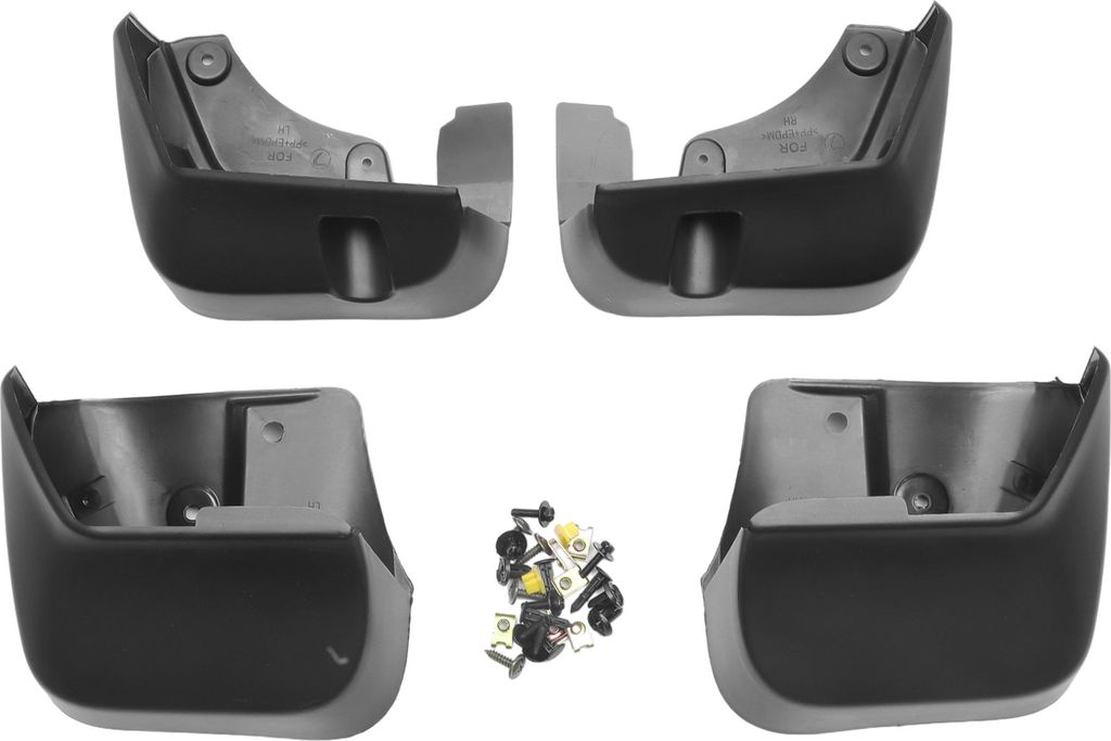 Schmutzfänger Spritzschutz mit Montagezubehör für Vorder- und Hinterseite für Subaru Forester 2009 - 2013 (Set aus 4 Stück)