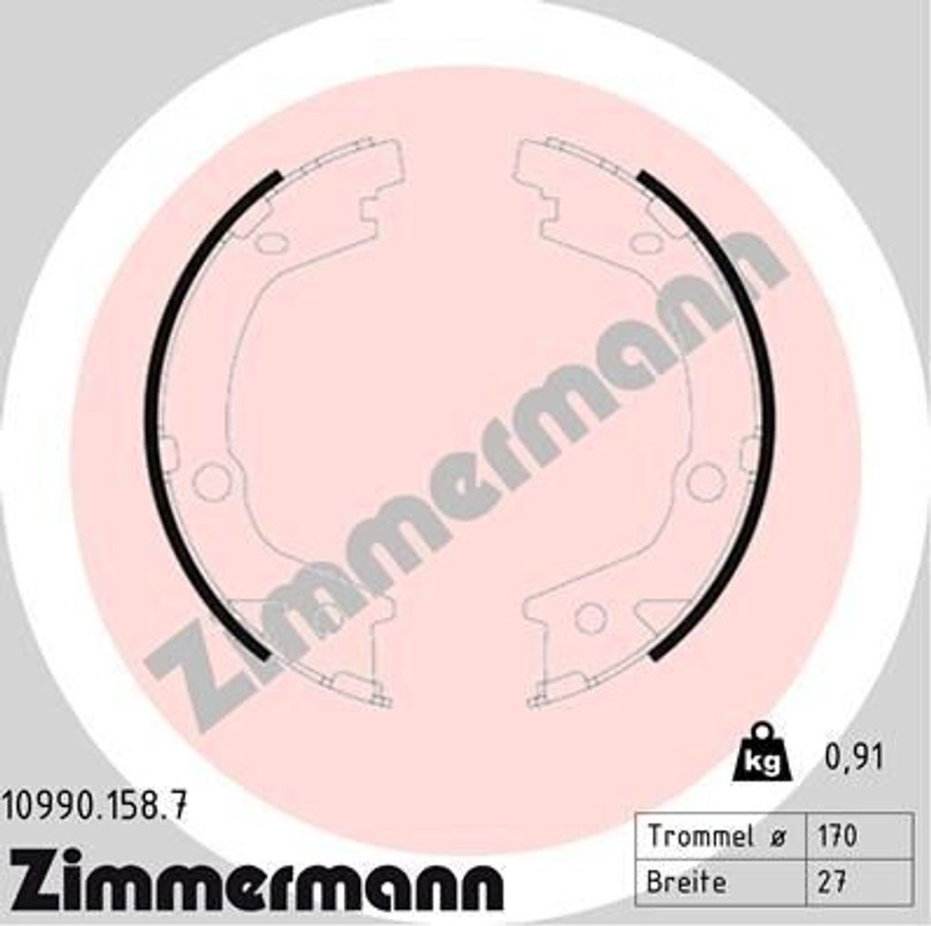 ZIMMERMANN 10990.158.7 - Bremsbackensatz für Matrix (FC), Magentis, Sportage (SL)