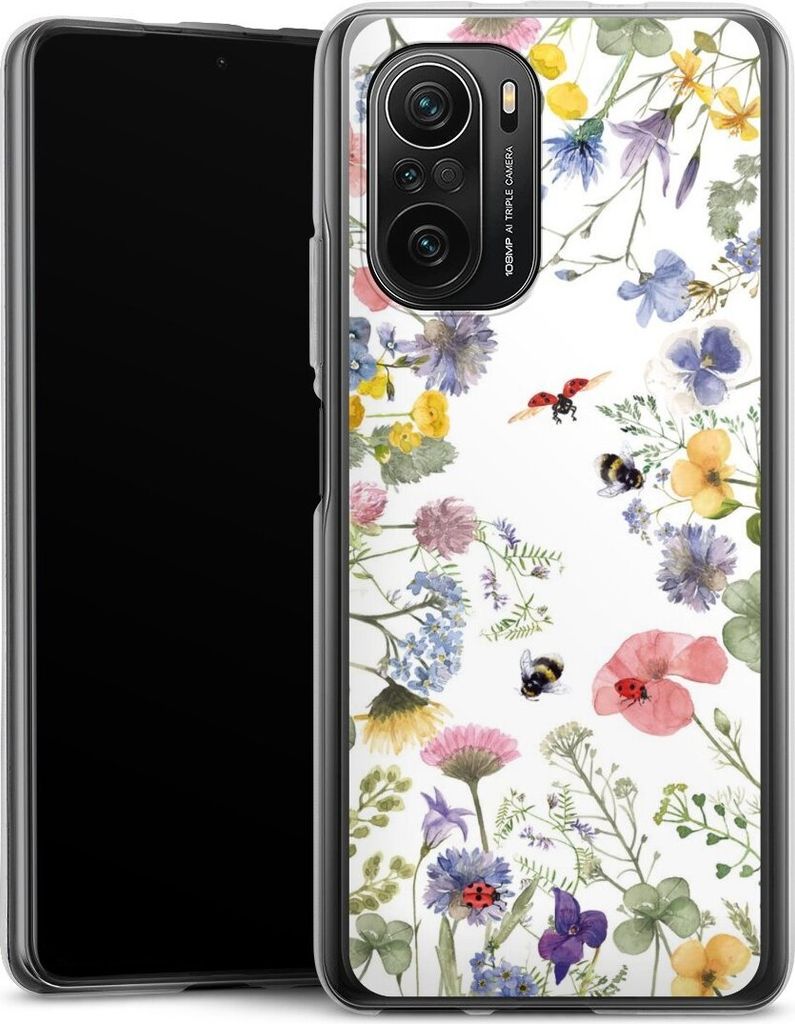 DeinDesign Handyhülle für Xiaomi Mi 11i Silikon Hülle Case Smartphone Schutzhülle Biene Blumen Muster