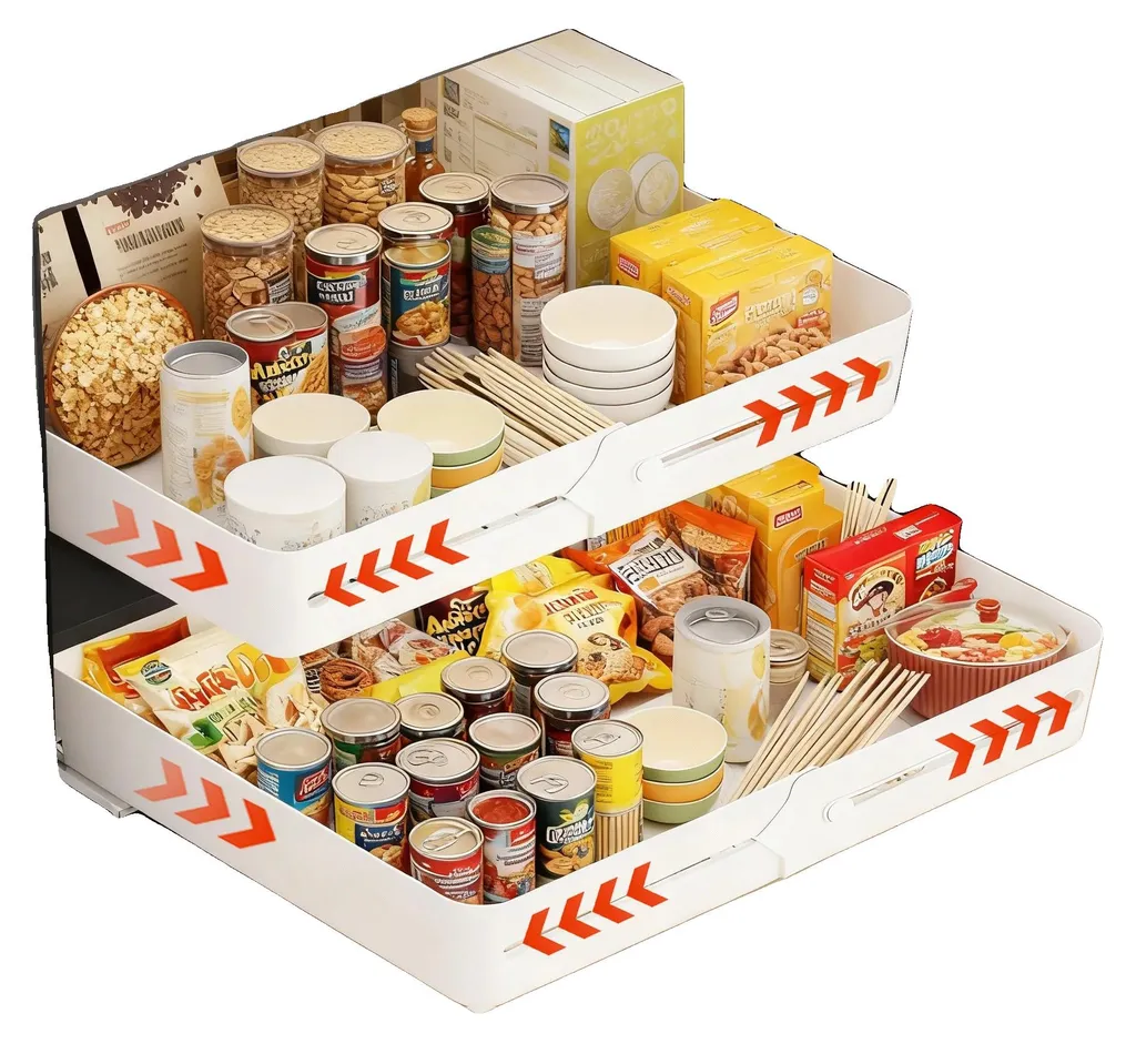 Rangement tiroir cuisine ajustable pour couverts - Pack de 2 Noir