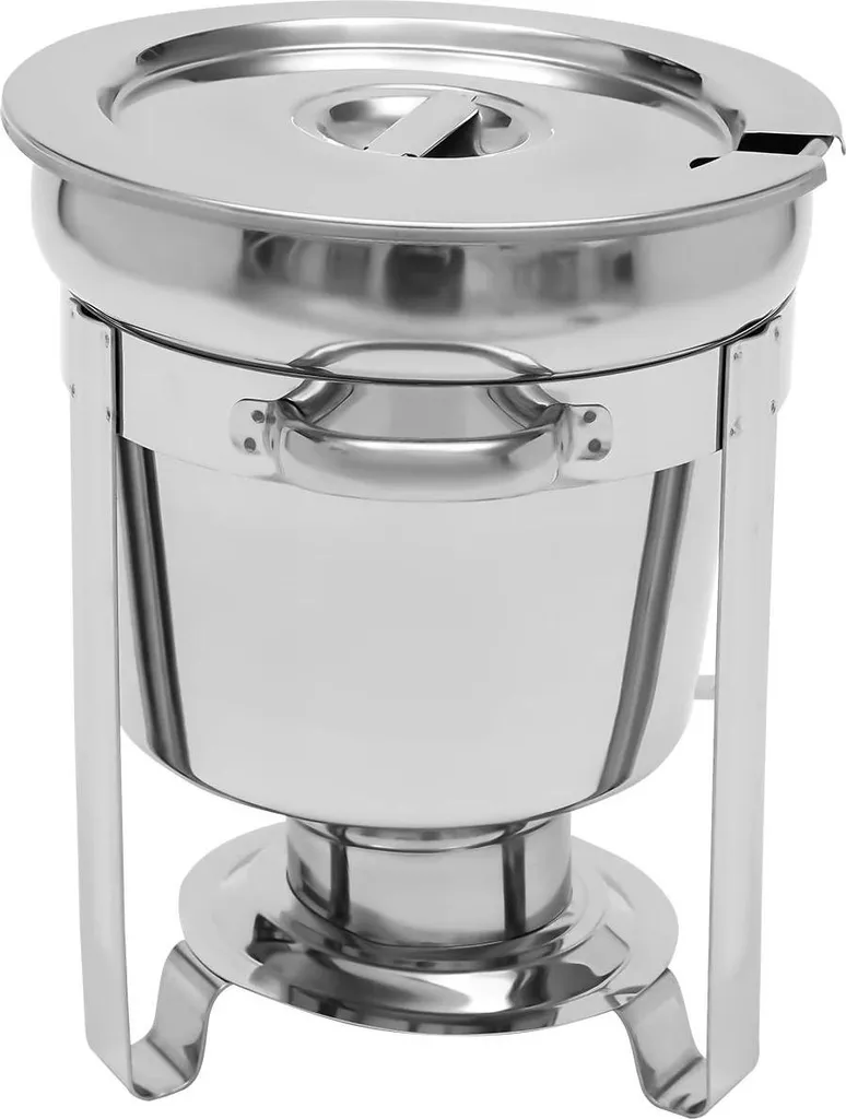 Marmite à soupe électrique 7L en acier inoxydable gris clair robuste