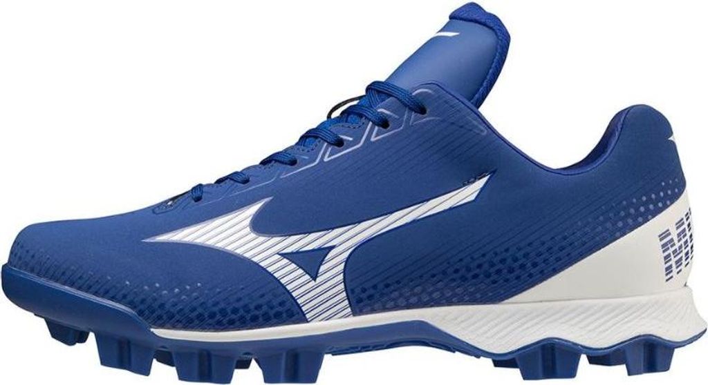 Mizuno Wave Lightrevo (320681) 8,0 Royal/White Baseball/Softball Schuhe | Molded Cleats Stollen
