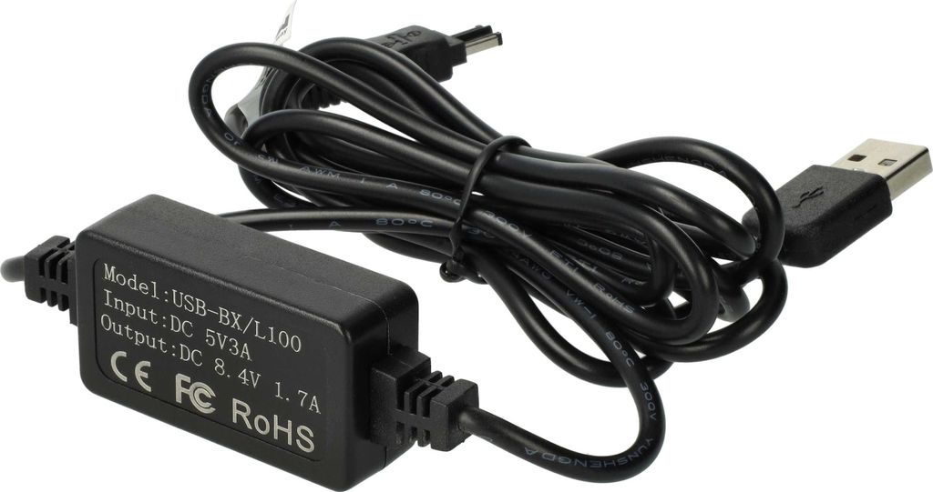 vhbw USB Netzteil Ersatz für Sony AC-L10, AC-L100, AC-L10A, Produktbild 