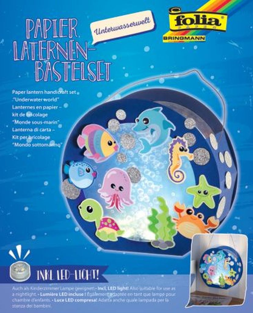 folia Laternen-Bastelset "UNTERWASSERWELT" blau Produktbild