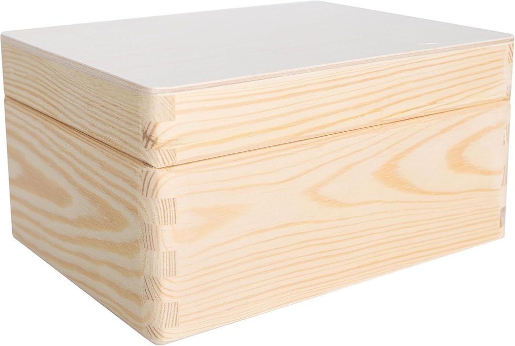 Creative Deco houten doos met deksel, 19,5 x 15 x 10 cm Productafbeelding 