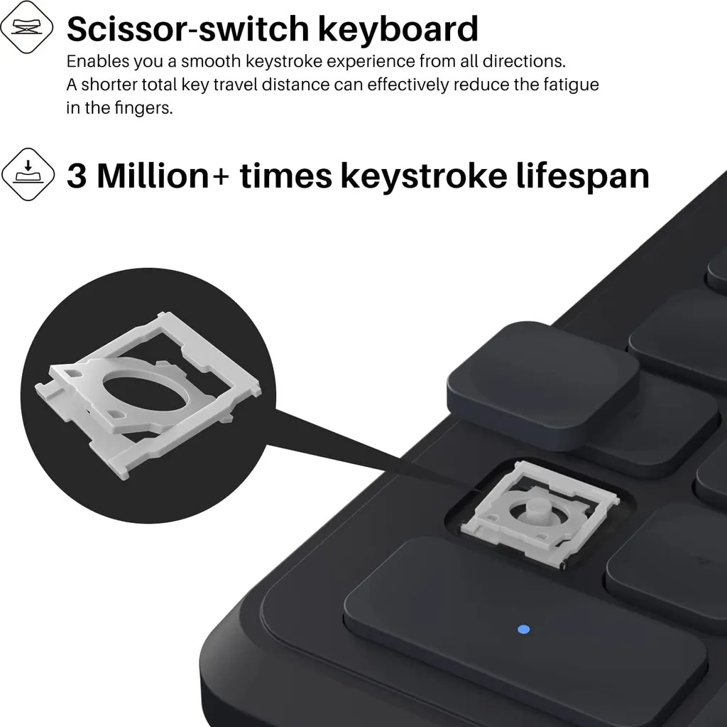 Huion Keydial Mini K20 Clavier Numérique Sans Fil pour Tablette Graphique - 12
