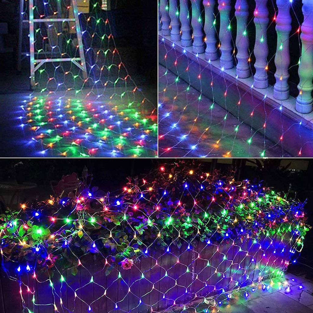 Weihnachts 10m 100 LED Lichterkette Wasserdicht Lichternetz Party Garten Deko 